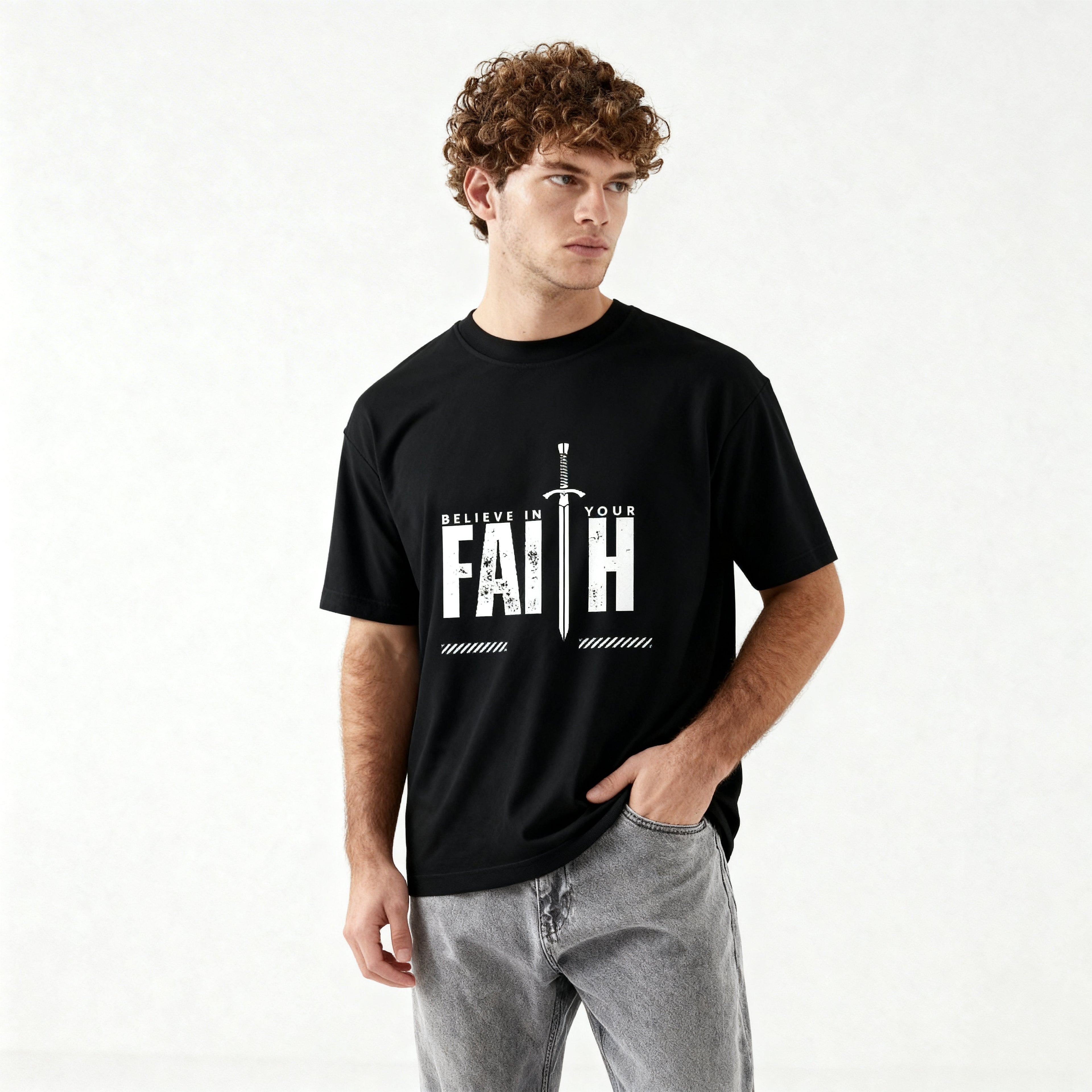 Believe in Your Faith" Premium Crewneck T shirt