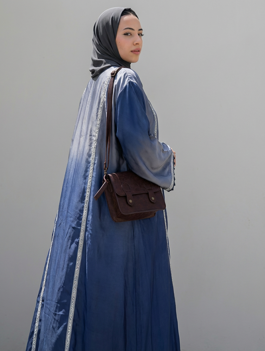 premium Double Tone Silk Abaya Veeda'z